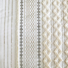 King Cal King Cotton Printed Duvet Cover Set With Chenille