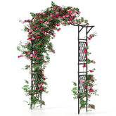 Garden Arch Trellis - PE-Coated Metal, 67"x15.5"x83" Plant Support For Climbing Vines