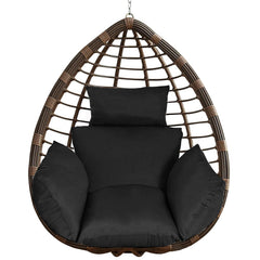 1Pc Egg Chair Cushion Hanging Basket Seat Cushion Thicken Soft Egg Swing Chair Pad Hanging Egg Chair Cushion With Headrest