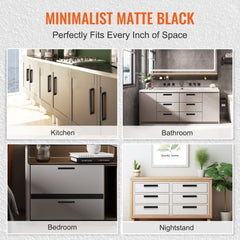 30 Pack Cabinet Pulls, 3in / 76mm Center To Center Slim Square Kitchen Cabinet Drawer, Stainless Steel Modern Kitchen Cupboard Door Handles For Kitchen Bathroom Bar Hardware Matte Black