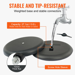 Pedestal Sign Holder, 8.5 X 11 Inch Vertical And Horizontal Adjustable Poster Stand, Heavy-Duty Floor Standing Sign Holder With Round Base For Display, Advertisement, And Outdoor, Black