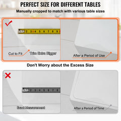 96 X 42 Inch Clear Table Cover Protector, 2mm Thick Clear Desk Protector Table Pads, Plastic Tablecloth Table Protector For Dining Room Table