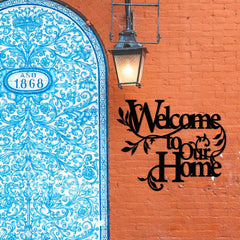 Vintage Farmhouse Metal Wall Sign Where Life Begins & Love Never Ends