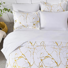Marble White Duvet Cover Set