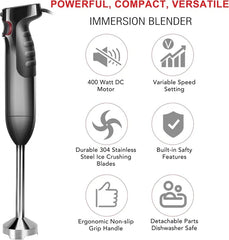 ICucina 4-in-1 Variable Speed Immersion Hand Blender