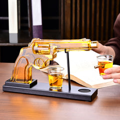 Gifts For Men Dad, 10 Oz Whiskey Gun Decanter Set 2 Bullet Glasses - Unique Birthday Pistol Gift Ideas Daughter Son, Personalized Liquor Dispenser - Scotch Bourbon Vodka, Him, Brother Husband