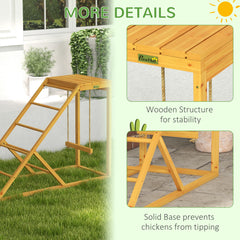 Chicken Activity Play for Healthy & Happy Animals with Chicken Perches & Hen Ladder, Chicken Coop Toy, Yellow