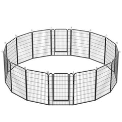 16 Pieces Of Heavy-duty Metal Pet Sports Fence
