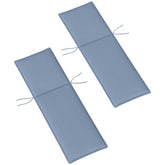 Foldable Chaise Lounge Cushion Set Of 2, Outdoor Lounge Chair Cushion Set, 200gsm Fabric, 76 X 23, Blue