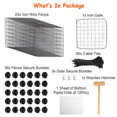 1Pc Small Animal Playpen With Door Dog Metal Playpen Small Medium Kitten Puppy Guinea Pig Rabbit Kennel Small Animal Cage Metal Wire Fence For Indoor Outdoor Yard Camping