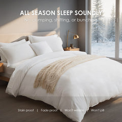 White & Pink Extra Large Duvet Cover Set Crafted From Premium Breathable Microfiber In Bohemian Style. Hotel-grade Minimalist Design Suitable For Bedrooms And Guesthouses. The Perfect Christmas Gift.