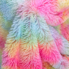 1 Piece Shaggy Blanket Plush Faux Fur Blanket For Bed Sofa Ultra Soft Luxury Sherpa Blanket Rainbow Colorful Blanket