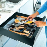 Pull Out Cabinet Organizer Carbon Steel Slide Out Drawer Storage Smooth Quiet Slide Rails For Kitchen Bathroom Living Room Black 11.81x16.92x2.75inch