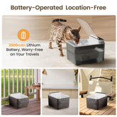 Wireless Charging Battery Driven 304 Stainless Steel Cat Automatic Induction Pet Water Fountain