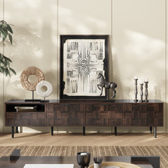 78 Mid Century Modern TV Stand For 65 Inch TVs, TV Console With Storage Cabinets For Living Room, Entertainment Center Storage