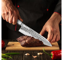 Japanese Chef Knife - 8 Inch Professional Chef's Knife Ultra Sharp Kitchen Knife Japanese 9-Layers VG-10 Clad, Chef Knife For Meat Vegetable Fruit Meat & Sushi Knife - With Sheath & Case