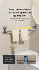 1 Suction Cup Telescopic Towel Rod