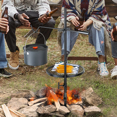 Swivel Campfire Grill, Fire Pit Grill Grate Over Fire Pits, Heavy Duty Steel Grill Grates, 360° Adjustable Open Fire Outdoor Cooking Equipment, Portable Camp Fire Racks For Camping Outdoor BBQ