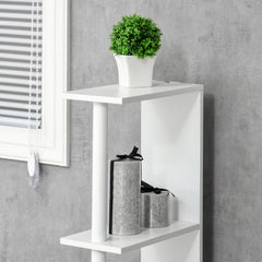 Bathroom Storage Cabinet with Open Shelves, White