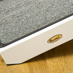 Dog Ramp Foldable with Non-slip Carpet Top Platform, Gray, White