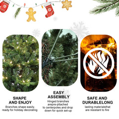 PVC Christmas Tree, Christmas Decorations, Green, With Lights