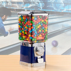 17'H Gumball Machine Vending Coin Bank Vintage Candy Dispenser PC Bule