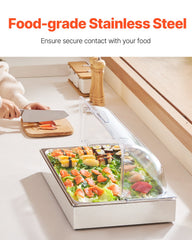 Countertop Food Serving Display Container Condiment Dispenser Tray With Lid