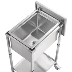 32.8 Qt Rolling Ice Chest Cooler Cart Outdoor Stand Up Ice Bin On Wheels