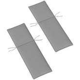 Foldable Chaise Lounge Cushion Set Of 2, Outdoor Lounge Chair Cushion Set, 200gsm Fabric, 76 X 23, Gray