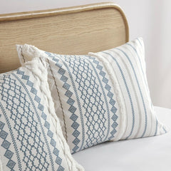 King Cal King Cotton Printed Duvet Cover Set With Chenille