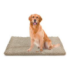 Premium Plush Dog Bed With Removable Washable Cover - All-Season Anti-Slip Pet Mat For Dogs & Cats, Indoor Outdoor Use In Crate, Kennel & Home - Ultra Soft Warmth For Year-Round Comfort