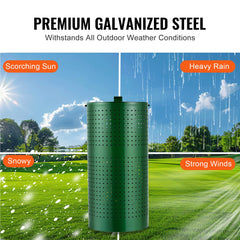 Dog Poop Trash Can 11.5 Gallons Weather-Resistant Dog Waste Bin With Lid