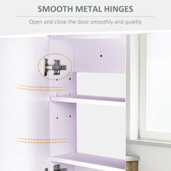 Double Door Wall Mounted Bathroom Mirror, 31.5" x 23.5" Medicine Cabinet with Modern Design, Large Storage, & Quiet Hinges