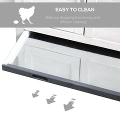 48" Wood Outdoor Chicken Coop House with Nesting Box