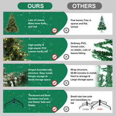 PVC Christmas Tree, Christmas Decorations, Green, With Lights