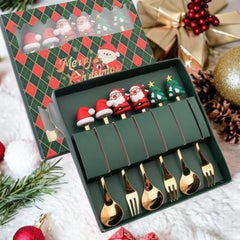 Six-piece Flatware Mixing Spoon Style Cutlery Set