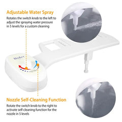 Bidet Water Spray No Electric Mechanical Bidet Toilet Seat Attachment