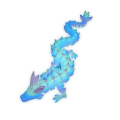 Diamond Pattern Dragon Realistic Brick Texture Cute And Easy To Store Home Decoration Collection Ornaments Suitable For Dinosaur Lovers