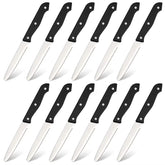 12-piece Kitchen Knife And Accessory Set With High-carbon Stainless Steel Blades, Including Meat And Steak Knives, With ABS Handles