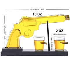 Gifts For Men Dad, 10 Oz Whiskey Gun Decanter Set 2 Bullet Glasses - Unique Birthday Pistol Gift Ideas Daughter Son, Personalized Liquor Dispenser - Scotch Bourbon Vodka, Him, Brother Husband