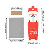 3D Christmas Goody Gift Boxes With Transparent Bags For Holiday Xmas Goodie Paper Boxes, School Classroom Party Favor Supply, Santa Claus Design Candy Treat Cardboard Cookie Box For Xmas G