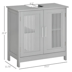 Under Sink Pedestal Storage Bathroom Cabinet, Gray