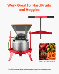 Fruit And Apple Crusher For Wine Cider Making 1.8 Gal/7L Stainless Steel