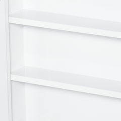 Kleankin Bathroom Mirrored Cabinet, Steel Frame Medicine Cabinet, Wall-Mounted Storage Organizer With Double Doors, White