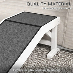 PawHut Pet Ramp For Dogs & Cats With Non-Slip Carpet, White
