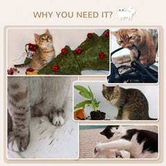 Wall-Mounted Cat Tree, 4-Layer Cat Wall Shelves Furniture with Scratching Board, Kitten Activity Center with Cushions, Natural