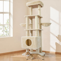 Gardner Pets Large Cat Tree For Medium To Large Cats, Heavy-Duty Cat Tower With Scratch Post And Washable Top Perch. Self-pickup Orders Supported Via FedEx, Amazon Ship, And UPS.