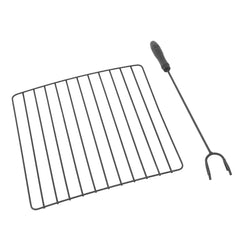 32 Inch Multifunctional Fire Pit Table Square Metal Firepit Stove Backyard Patio Garden Fireplace For Camping, Outdoor Heating, Bonfire And Picnic