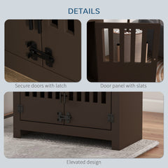 Dog Food Storage Cabinet with Bowls & Dog Feeding Station, Espresso