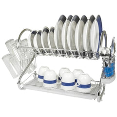 Better Chef 16 2-Level Chrome-Plated S-Shaped Dish Rack